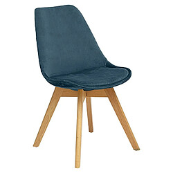 Atmosphera, Createur D'Interieur Chaise Baya en velours bleu canard - ATMOSPHERA 