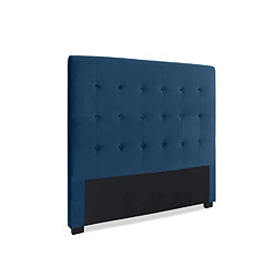 Tête de lit capitonnée Premium Velours 140cm Bleu