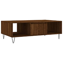 Maison Chic Table basse,Table Console Table d'appoint, Table pour salon chêne marron 104x60x35 cm bois d'ingénierie -MN79255