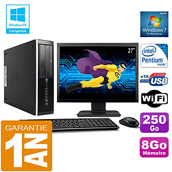 PC HP Compaq 8300 SFF Intel G850 Ram 8Go Disque 250 Go Wifi W7 Ecran 27" - Occasion