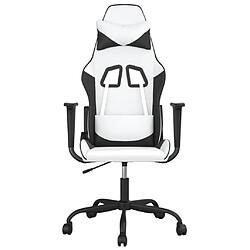 Avis Maison Chic Chaise Gaming | Chaise de jeu de massage Ergonomique | Chaises de Bureau Blanc et noir Similicuir -GKD49356