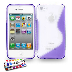 Muzzano Coque ""S Hybrid"" APPLE IPHONE 4S Violet Coque Souple Ultra-Slim ""Le S"" Hybrid Violet pour APPLE IPHONE 4S