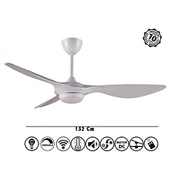 Pur Line Ventilateur de plafond ø132 cm avec LED et Wifi Réversible Hypersilence pas cher