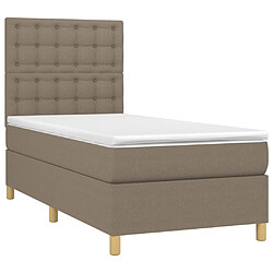 Avis Sommier à lattes,Cadre à lattes de lit et matelas et LED pour Adulte Taupe 90x190 cm Tissu -MN84918