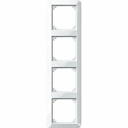 Merten 389419 Cadre 1-M quadruple Blanc polaire brillant 