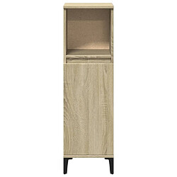 Avis vidaXL Armoire salle de bain chêne sonoma 30x30x100 cm