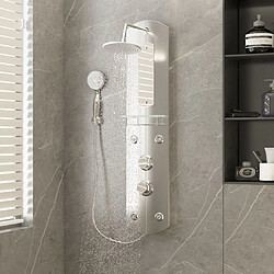 vidaXL Panneau de douche 25x43x110 cm Argenté