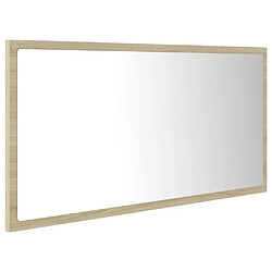 Avis vidaXL Miroir LED de salle de bain Chêne sonoma 90x8,5x37 cm Acrylique