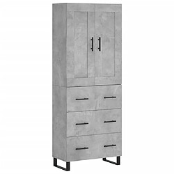 Maison Chic Buffet,Meuble de Rangement,commode pour salon,Cuisine Gris béton 69,5x34x180 cm Bois d'ingénierie -MN18412