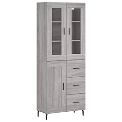 vidaXL Buffet haut Sonoma gris 69,5x34x180 cm Bois d'ingénierie