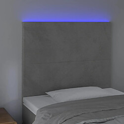 Avis Maison Chic Tête de lit scandinave à LED,meuble de chambre Gris clair 80x5x118/128 cm Velours -MN77238