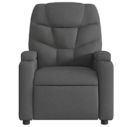 Avis Maison Chic Fauteuil inclinable,Fauteuil luxe de relaxation Gris foncé Tissu -MN42786