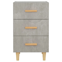 Acheter Maison Chic Table de chevet,Table de Nuit,Meuble de Rangement gris béton 40x40x66 cm bois d'ingénierie