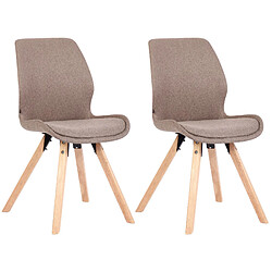 Non Lot de 2 chaises Luna en tissu 