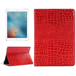 Wewoo Smart Cover rouge pour iPad Pro 9,7 pouces cartes et portefeuille Crocodile Texture horizontale Flip étui en cuir avec titulaire fentes