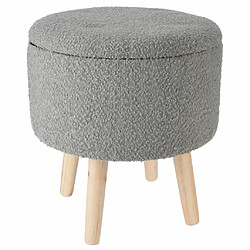 Home&Styling Tabouret de rangement Ø35x40 cm gris clair