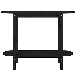 Maison Chic Table console | Meuble d'entrée | Table d'appoint Noir 110x40x80 cm Bois massif de pin -GKD72207 pas cher