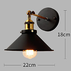 Universal Applique LED Vintage Loft Applique industrielle Noir E27 Vin Applique industrielle Eclairage Jig Intérieur