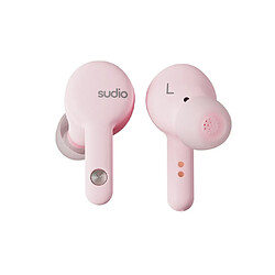 Sudio Écouteurs Sans Fil A2 IPX4 Bluetooth 5.2 avec Embouts en Silicone Rose 