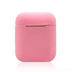 NC Coque en silicone antichoc doux rose pour votre Apple AirPods