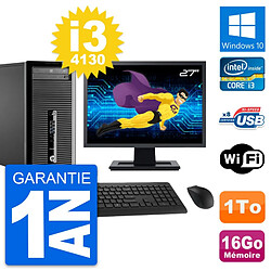 PC Tour HP 400 G1 Ecran 27" Intel i3-4130 RAM 16Go Disque 1To Windows 10 Wifi · Occasion 