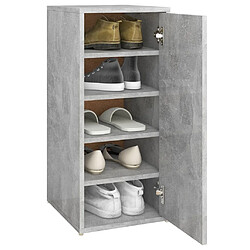 Acheter vidaXL Armoire à chaussures Gris béton 32x35x70 cm Bois d’ingénierie