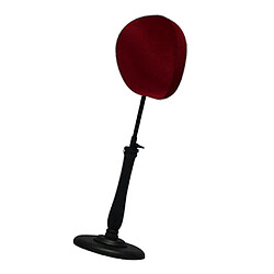 Chapeau de table ajustable support de présentoir de chapeau de perruque de mannequin vin rouge