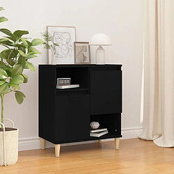 Maison Chic Buffet,Meuble de Rangement,commode pour salon,Cuisine Noir 60x35x70 cm Bois d'ingénierie -MN23733