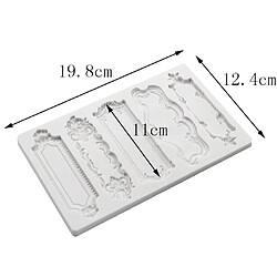 Décors De Gâteau De Silicone De Cadre Antique Moule En Pâte Polymère Outil De Moulage De Moule Bricolage
