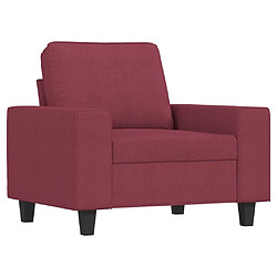 vidaXL Fauteuil Rouge bordeaux 60 cm Tissu