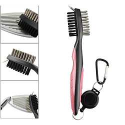 Nettoyeur De Brosse Pour Club De Golf Outil De Nettoyage De Rainure De Tyrolienne Rétractable Rose pas cher