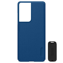 Coque Samsung S21 Ultra Support Vidéo Super Frosted Shield Nillkin Bleu