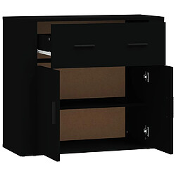 Acheter Maison Chic Buffet,Meuble de Rangement,commode pour salon,Cuisine Noir 80x33x70 cm Bois d'ingénierie -MN35669