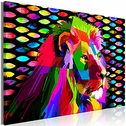 Paris Prix Tableau Imprimé Rainbow Lion Wide 80 x 120 cm 