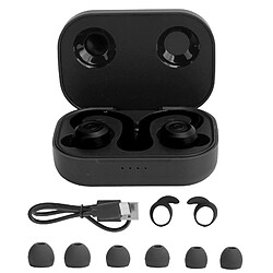 Universal TWS Bluetooth Ear Hooks Earbuds Wireless Sports in Ear Headset Écouteur avec boîtier de charge Noir