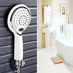 Goeco Pommeau de Douche LED, LED Pommeau de Douche Douchette, 3 Couleurs Contrôle de Température Tête De Douche, Pommeau Douche Led Temperature, Pulvérisateur de Douche à Contrôle de Température