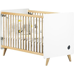 Chambre bébé duo OSLO - Lit 120x60 + Commode a langer 2 tiroirs gouttes - SAUTHON