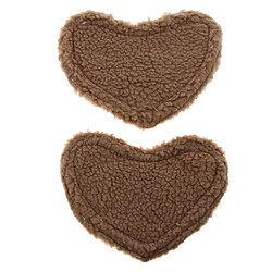 Tapis de sommeil en forme de cœur 2 pcs petit animal de compagnie hamster cochon de Guinée lit chaud en forme de coeur tapis de sommeil chameau