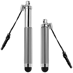 Avizar Stylet Retractable Argent pour écran Tactile - Attache Jack 3.5 mm