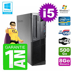 PC Lenovo M91p SFF Intel I5-2400 8Go Disque 500Go Graveur Wifi W7 · Occasion 