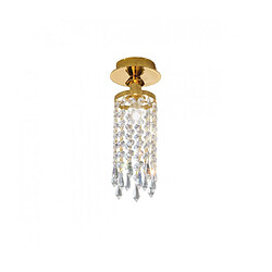 Luminaire Center Spot design en cristal CHARLESTON Or 24 Carats 1 ampoule