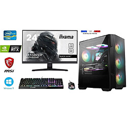 Pack PC Gamer I9-12900KF + Watercooling - RTX 4060 8GO MSI Ventus 2X - 32GO RAM - SSD 1To + HDD 2To - MSI Mag Forge M100R - Windows 11 