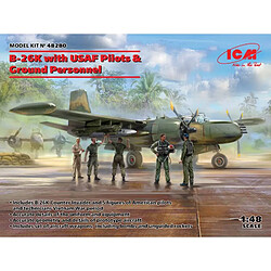 Icm Maquette Avion B-26k With Usaf Pilots & Ground Personnel