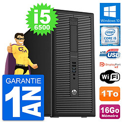 PC Tour HP EliteDesk 800 G2 Intel i5-6500 RAM 16Go Disque Dur 1To Windows 10 Wifi · Occasion 