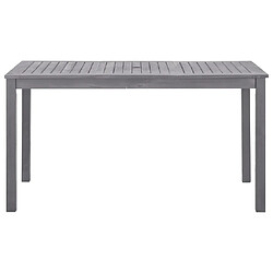 vidaXL Table de jardin Délavage gris 140x80x74 cm Bois d'acacia massif