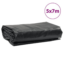 vidaXL Bâche noir 5x7 m 650 g/m² pas cher