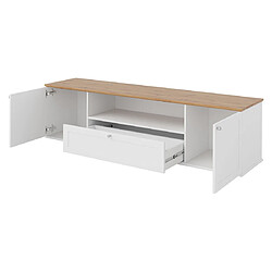 Avis Bestmobilier Francesco - meuble tv - bois et blanc - 182 cm