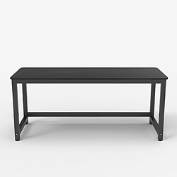 OFFICE24 Bureau rectangulaire 160x70cm métal design noir Bridgeblack 160 | Couleur: Noir pas cher