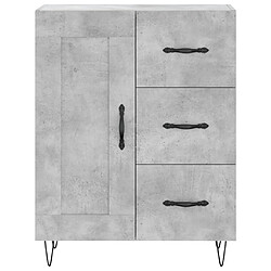 Maison Chic Buffet,Meuble de Rangement,commode pour salon,Cuisine gris béton 69,5x34x90 cm bois d'ingénierie -MN50566 pas cher