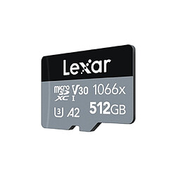 Lexar Professional 1066x Carte Mémoire 512Go MicroSDXC 160Mo/s UHS-I Argent